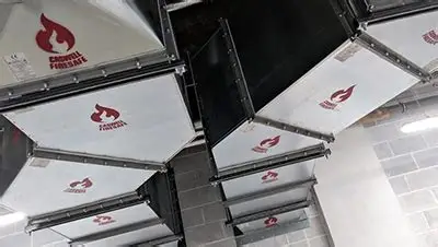 Ducted smoke extract systems, tested to BS 476 and EN 1366.